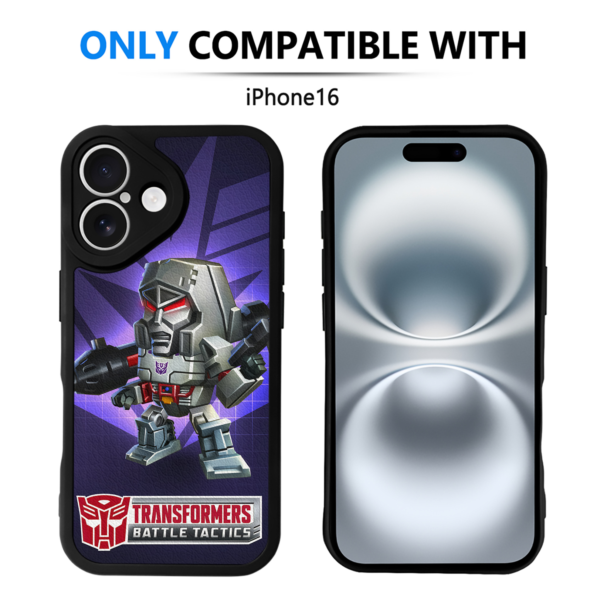 （画像用） Transformers トランスフォーマー 【iPhone 16シリーズ対応】シリコンスマホケース（レザー調） 材質：シリコン